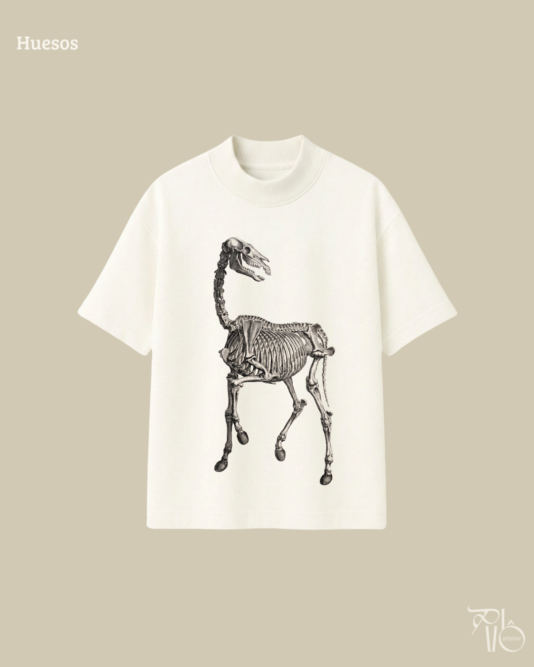 Camiseta heavy OVERtee Huesos