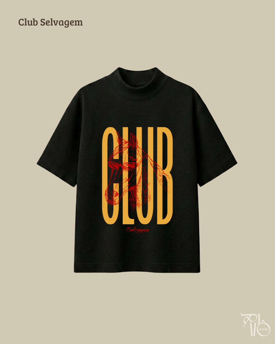 Camiseta heavy overtee club selvagem